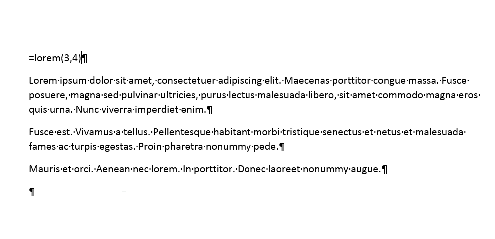Video-Tutorial Word "Blindtext generieren": Screenshot "Standard-Blindtext generieren" Video-Tutorial Word "Blindtext generieren": Screenshot "Standard-Blindtext generieren"