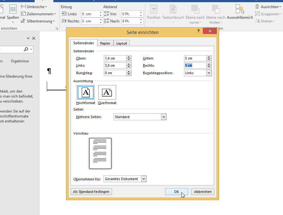 Video-Tutorial Word "Seitenränder anpassen": Screenshot "Seitenränder anpassen" Video-Tutorial Word "Seitenränder anpassen": Screenshot "Seitenränder anpassen"